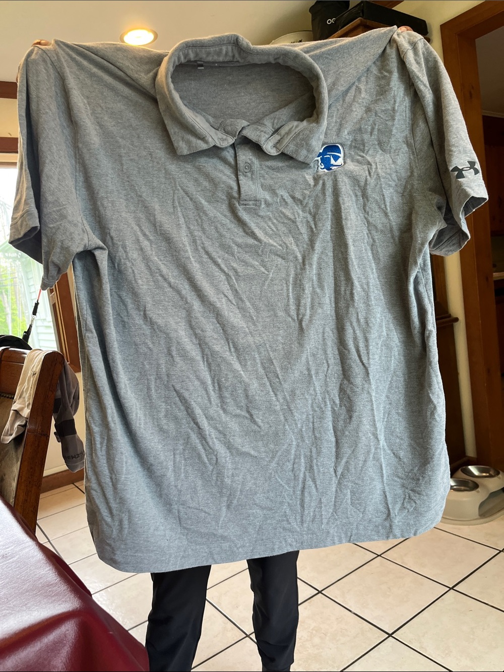 Seton Hall Under Armour Men’s Light Gray Polo
